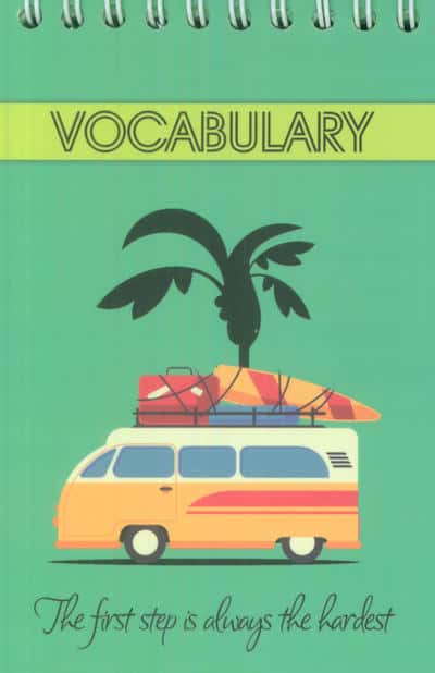 دفترچه لغت A6 (VOCABULARY،چند طرح)،(سیمی)